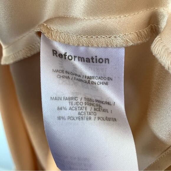 Reformation Dessa Satin Cowl Neck Sleeveless Long Evening Maxi Dress Grand Cru - Picture 11 of 11